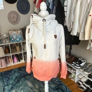 Wanakome Cream and Pink Ombre Hoodie
